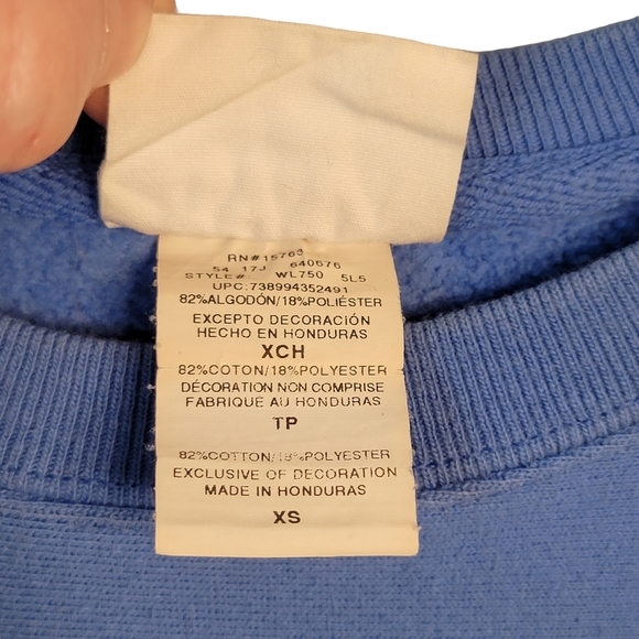 Champion Reverse Weave Vintage Y2K Heavy Light Blue Crewneck Sweatshirt Size XS - Picture 9 of 15